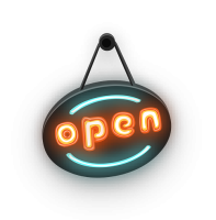 open sign
